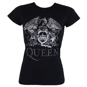 Tričko metal ROCK OFF Queen Logo Čierna