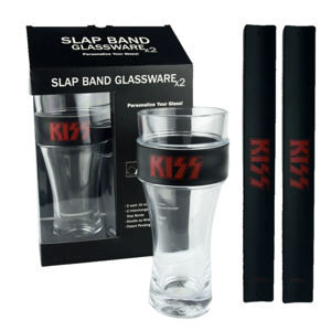 poháre (sada 2ks + náramok) KISS - Logo Black - ICC-2M-K01-3003