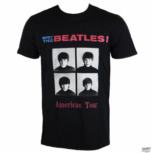 Tričko metal ROCK OFF Beatles American Tour 1964 Čierna