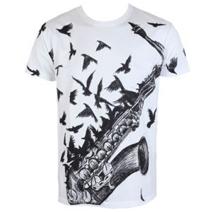 tričko ALISTAR Sax&Crows Čierna biela M