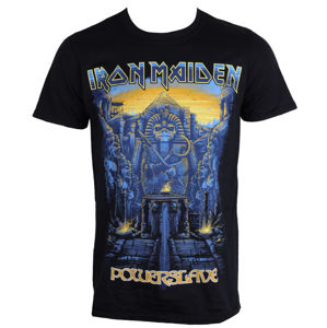 Tričko metal ROCK OFF Iron Maiden Dark Ink Powerslaves Čierna XL