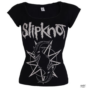 Tričko metal ROCK OFF Slipknot Goat Star Logo Čierna XXL