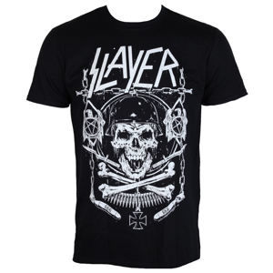 Tričko metal ROCK OFF Slayer Skull & Bones Čierna XL
