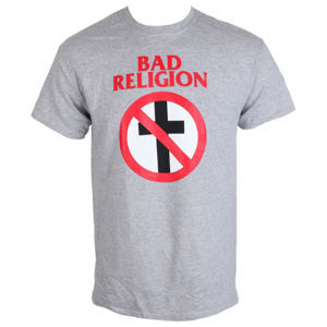 Tričko metal KINGS ROAD Bad Religion Crossbuster Heather Gray Čierna sivá modrá XXL