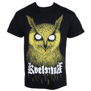 Tričko metal KINGS ROAD Kvelertak Barlett Owl Yellow Čierna
