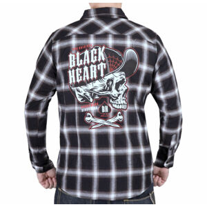 košeľa pánska BLACK HEART - BLACK - 9724