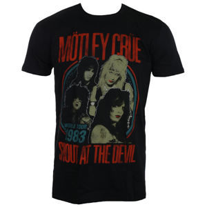 Tričko metal ROCK OFF Mötley Crüe Vintage World Tour Devil Čierna viacfarebná