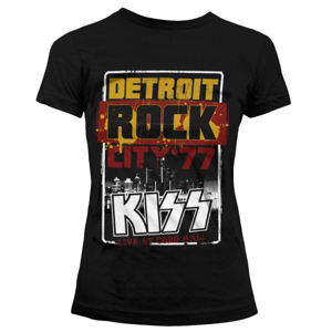 Tričko metal HYBRIS Kiss Detroit Rock City Čierna