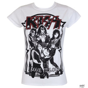 tričko metal dámske Kiss - I Love It Loud - HYBRIS - ER-5-KISS006-H70-8-WH