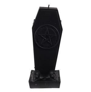 sviečka Coffin with Pentagram - Black Matt - YO023