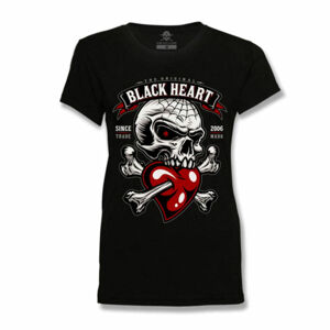 tričko dámske BLACK HEART - LOVER - BLACK - 9853