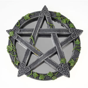 zrkadlo (dekorácia) Wiccan Pentagram - B2537G6
