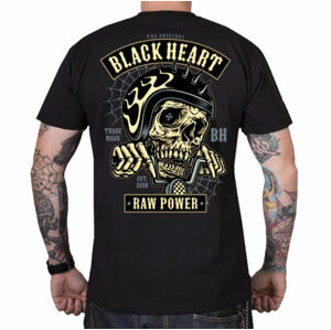 tričko pánske BLACK HEART - RAW POWER CHOPPER - BLACK - 9910