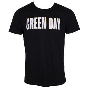 tričko metal ROCK OFF Green Day Logo & Grenade Applique Slub Čierna M
