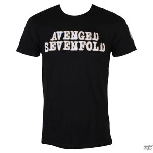 ROCK OFF Avenged Sevenfold Logo & Deathbat Applique Čierna XXL