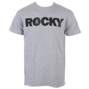 tričko filmové AMERICAN CLASSICS Rocky Logo Gray Čierna