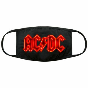 rúško (maska) AC/DC - Neon Logo - Black - ROCK OFF - ACDCMASK02B