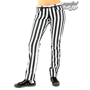 nohavice gotický BLACK PISTOL Close Pants Stripe Black/white