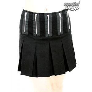 sukňa BLACK PISTOL Zipper Mini Denim (Black)