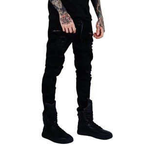 nohavice plátené KILLSTAR Diablo Jeans XL