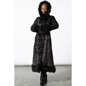 kabát dámsky KILLSTAR - Empress Faux-Fur - Black - KSRA003997
