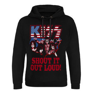 mikina s kapucňou pánske Kiss - Shout It Out Loud - HYBRIS - ER-37-KISS002-H68-4-BK XL