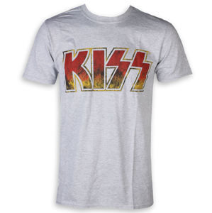 Tričko metal ROCK OFF Kiss Classic Logo Čierna XL