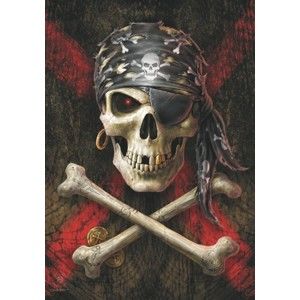vlajka Anne Stokes - Pirate Skull - HFL1049