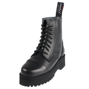 topánky kožené STEADY´S 8 dírkové Čierna 38
