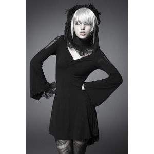 šaty dámske PUNK RAVE - Black Butterfly - PQ-022