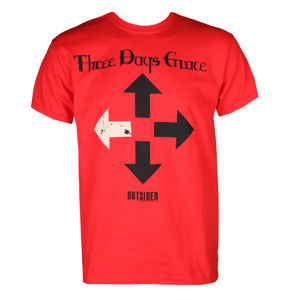 Tričko metal PLASTIC HEAD Three Days Grace OUTSIDER (RED) Čierna XXL