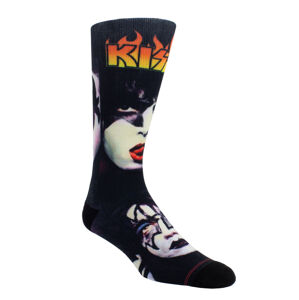 ponožky KISS - DYE SUBLIMATION CREW - BLACK - PERRI´S SOCKS - KSA304-001