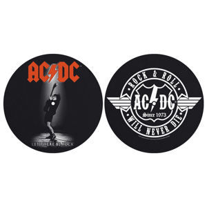 podložka na gramofón (set 2ks) AC/DC - LET THERE BE ROCK! ROCK AND ROLL - RAZAMATAZ - SM010