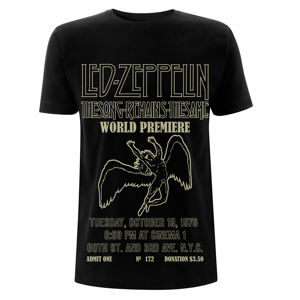 Tričko metal NNM Led Zeppelin TSRTS World Premiere Čierna