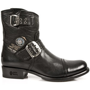 topánky kožené NEW ROCK GY05-S1 Čierna 45