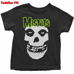 Tričko metal ROCK OFF Misfits Skull & Logo Čierna
