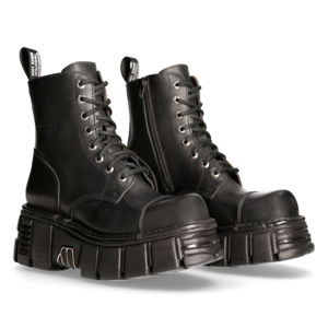 topánky kožené NEW ROCK CRUST NEGRO Čierna 45