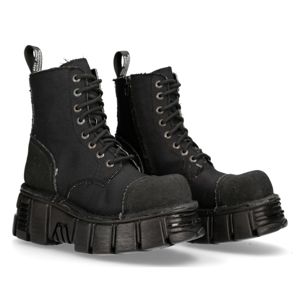 topánky kožené NEW ROCK TORDO NEGRO Čierna 47