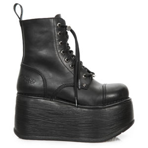 topánky kožené NEW ROCK NOMADA NEGRO Čierna 40