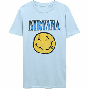 Tričko metal ROCK OFF Nirvana Xerox Smiley Čierna