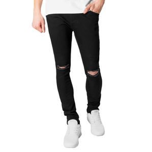nohavice jeans URBAN CLASSICS Slim Fit Knee Cut Denim 38