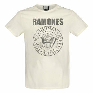 Tričko metal AMPLIFIED Ramones VINTAGE SHIELD Čierna