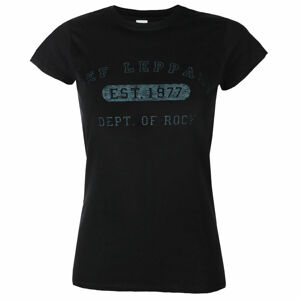 tričko dámske Def Leppard - Collegiate Logo - BLACK - ROCK OFF - DEFLTS01LB