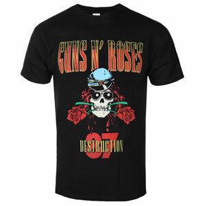 tričko pánske Guns N' Roses - UK To ur '87 - Black - ROCK OFF - GNRTS124MB