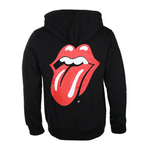 mikina s kapucňou ROCK OFF Rolling Stones Classic Tongue Čierna XXL