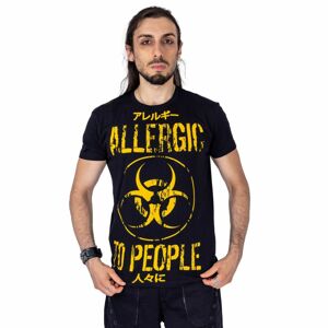 tričko unisex HEARTLESS - ALLERGIC - BLACK / YELLOW - POI1078
