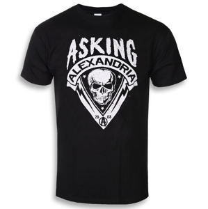 Tričko metal ROCK OFF Asking Alexandria Skull Shield Čierna XXL