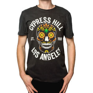 tričko metal AMPLIFIED Cypress Hill FLORAL SKULL Čierna XL