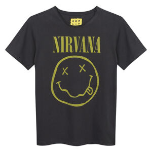 tričko detské Nirvana - Smiley Face - Charcoal - AMPLIFIED - ZAV866NIF