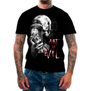 tričko ART BY EVIL Andrey Skull 2 Čierna S